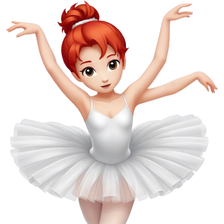 Ballet dancer red hair emoji