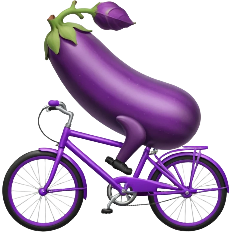 Eggplant on bicycle  emoji