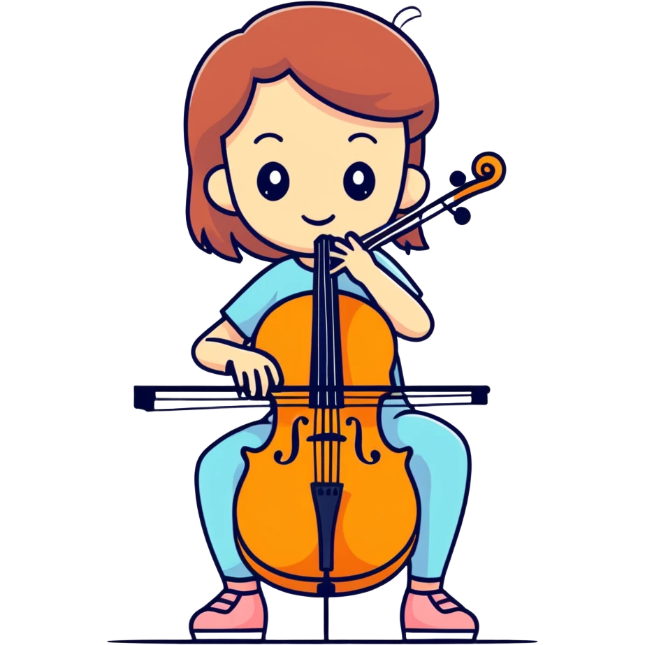 girl playing cello emoji