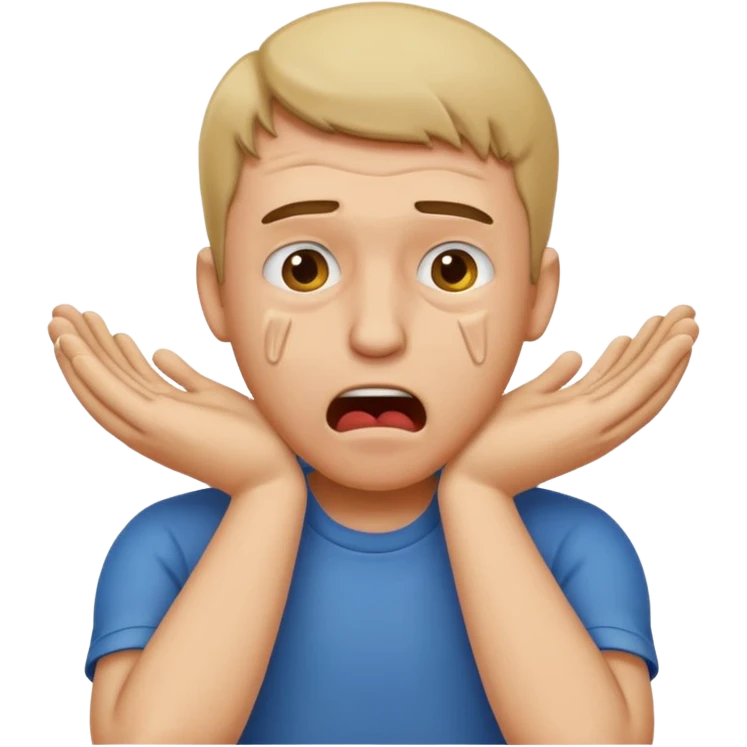 guy choking himself with two hands looks like emoji  emoji
