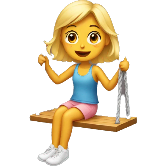 Girl in a swing emoji