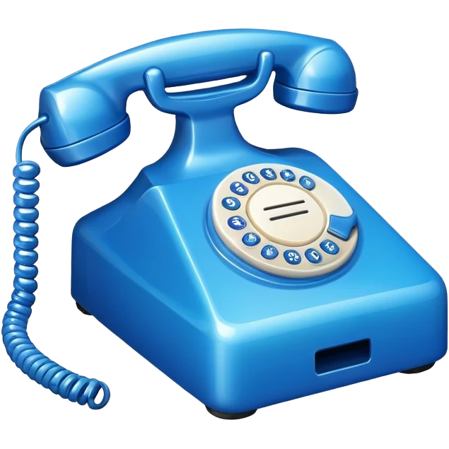 Phone blue emoji