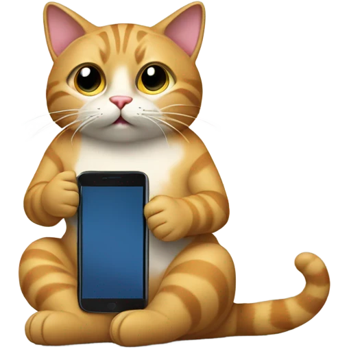 Cat texting  emoji