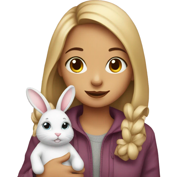Girl with bunny emoji