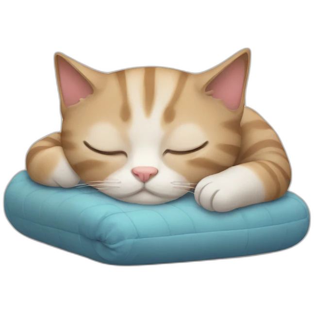 Cat sleeping emoji