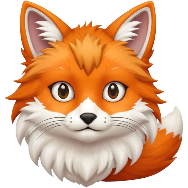 Half fox half cat 🐱🦊 emoji