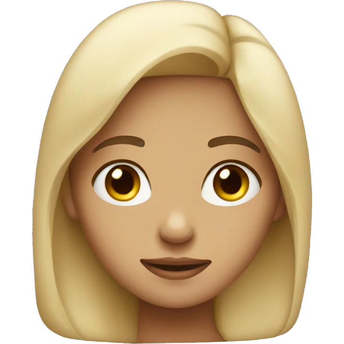 girl side view with her looking at me emoji