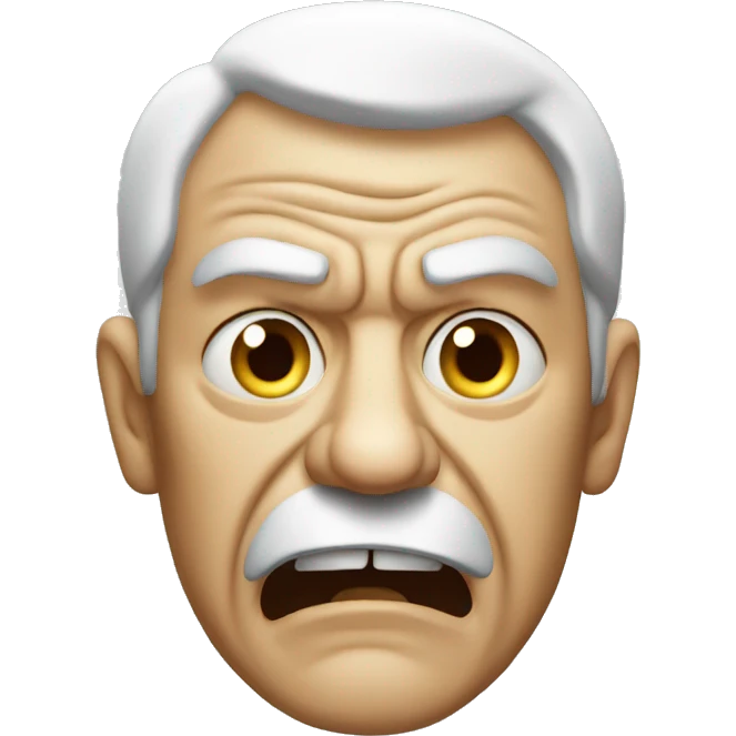 Old  man really angry emoji