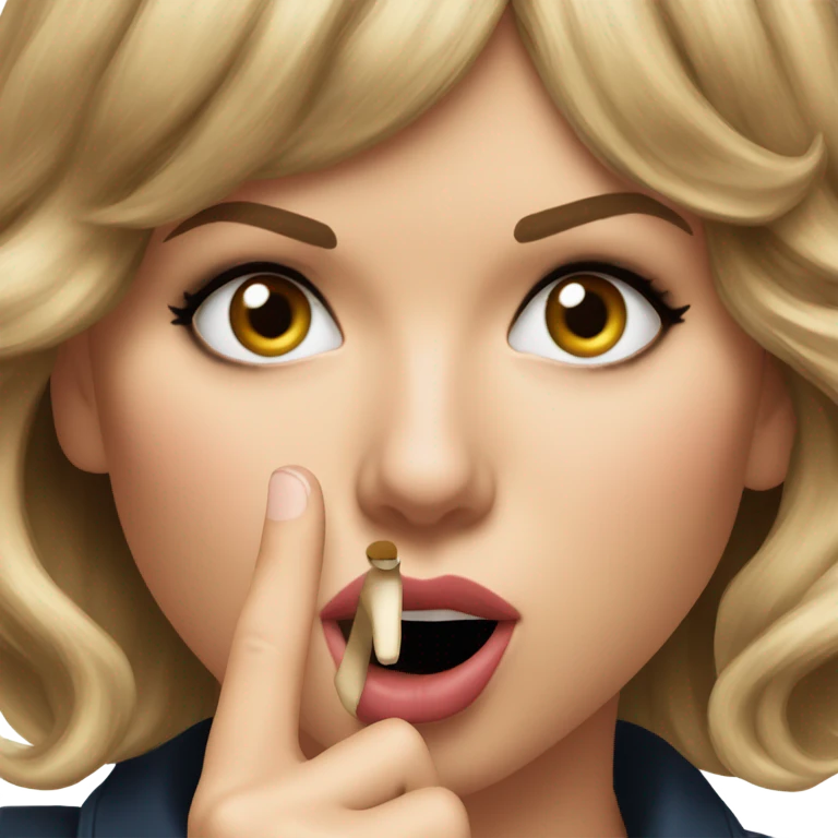 Taylor swift shushing, actioning to someone to be quiet  emoji