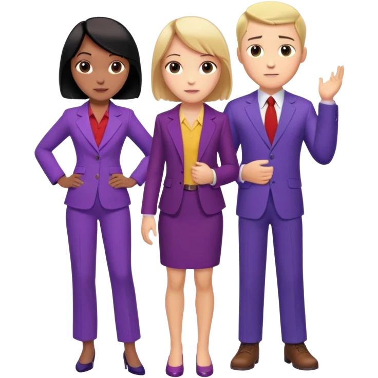 The Parr family from Incredibles in civilian clothes - Bob in business suit, Helen in casual clothes, Violet teen with black hair, Dash blonde boy, baby Jack-Jack emoji
