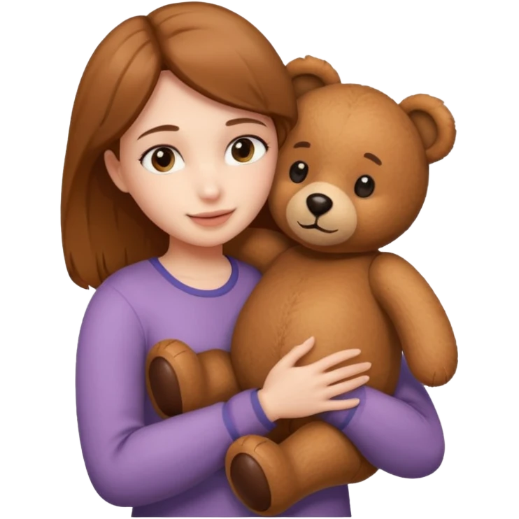 Woman loving a bear emoji