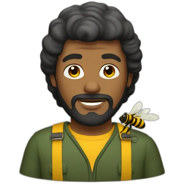 Fisherman with bee gee haircut  emoji