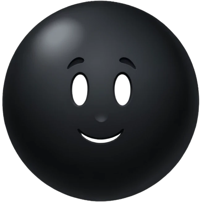 Black Ball with MB written on it. Nothing else no holes. emoji
