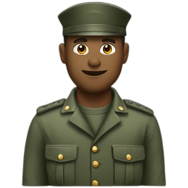 Militaire qui salu avec la main emoji