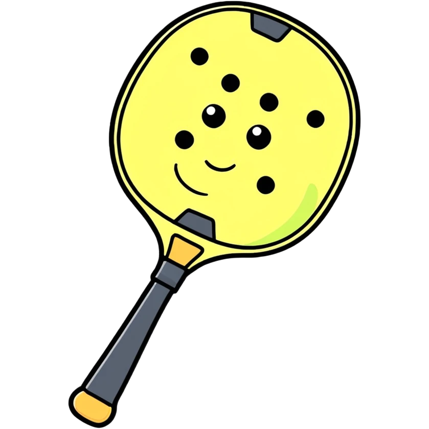 pickleball paddle and ball emoji
