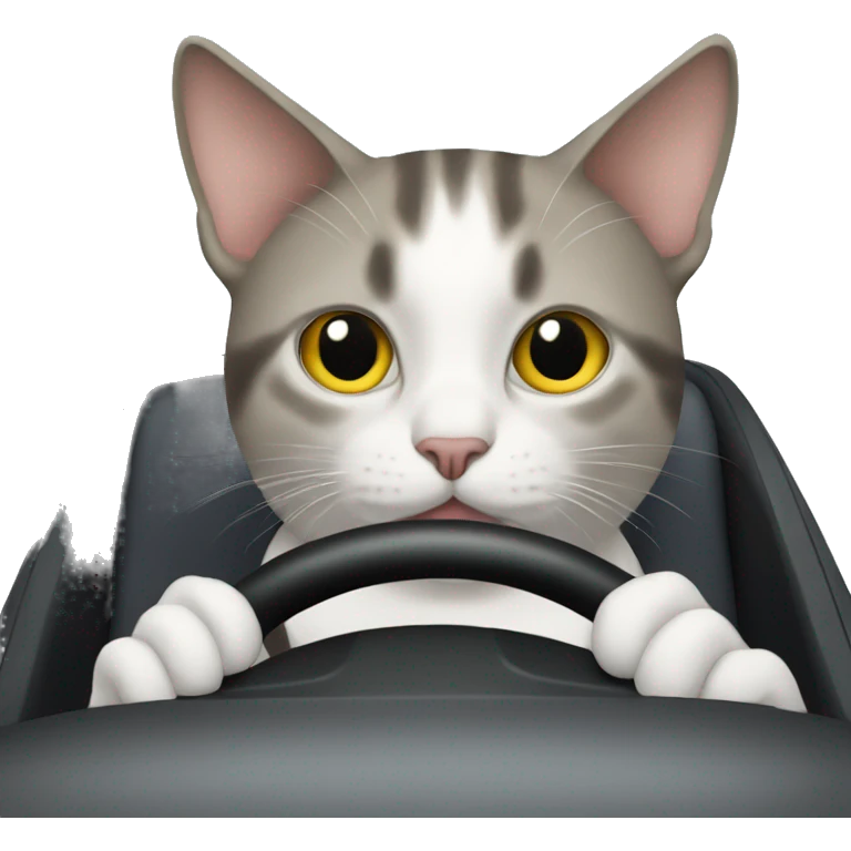 Cat driving  emoji