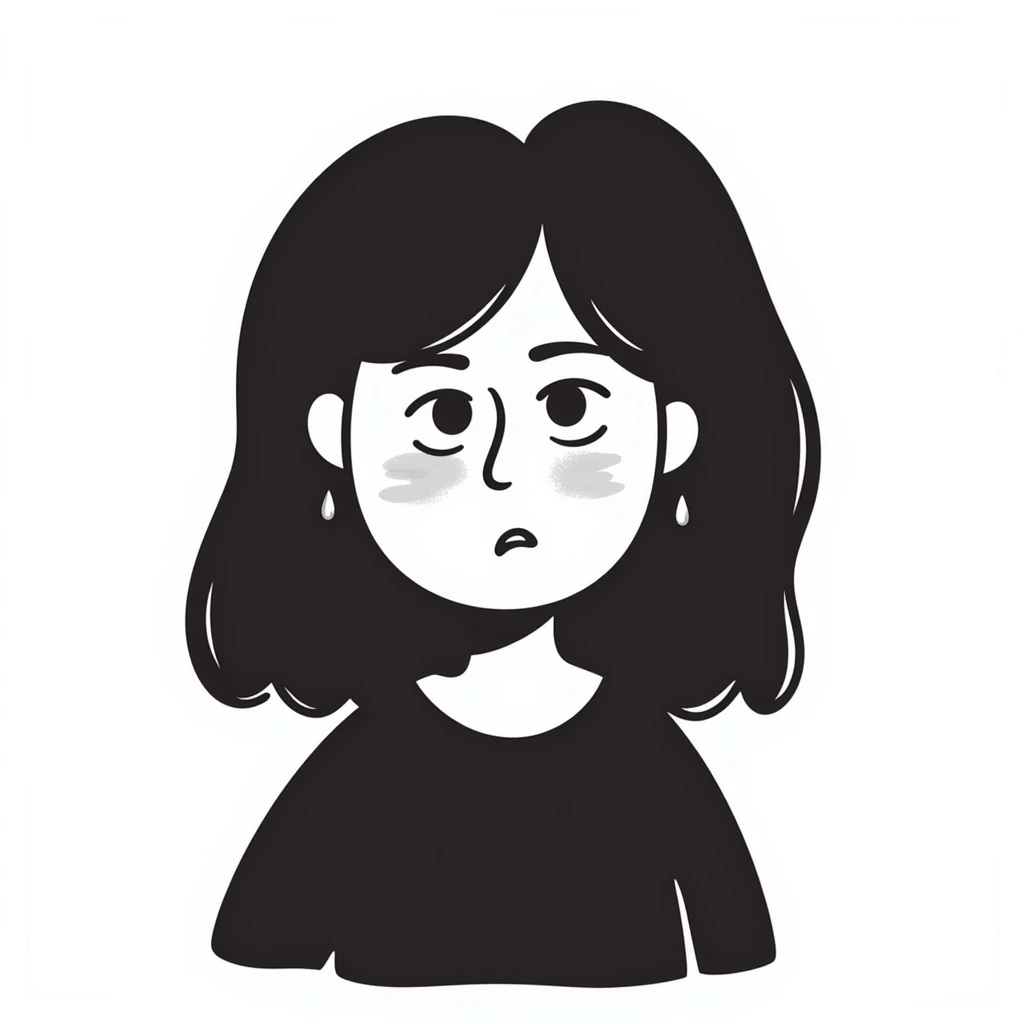 woman with dissatisfied expression and wet hair emoji