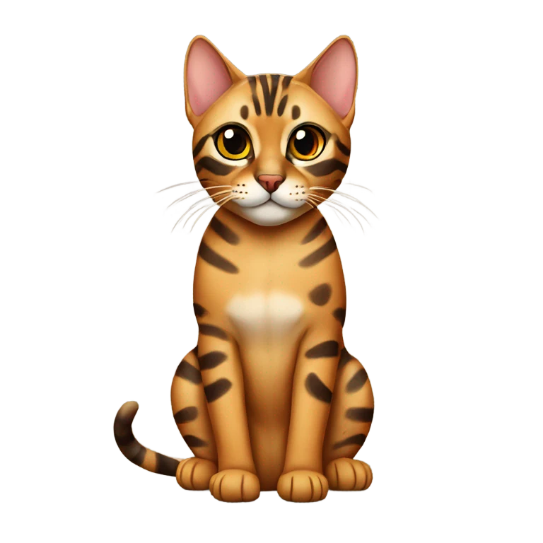 bengal cat sitting  emoji