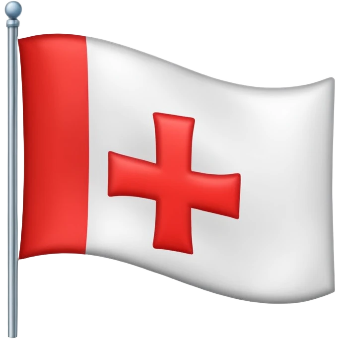 Flag red background red cross emoji