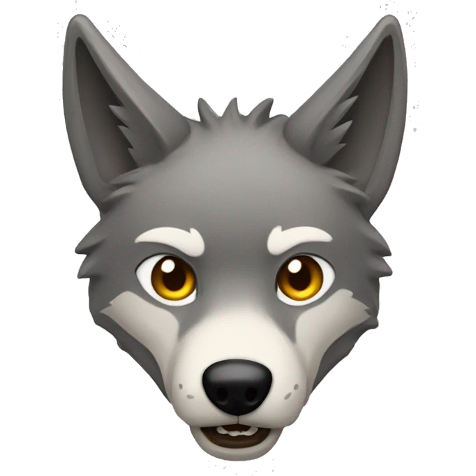A gray fured wolf badges for YouTube emoji