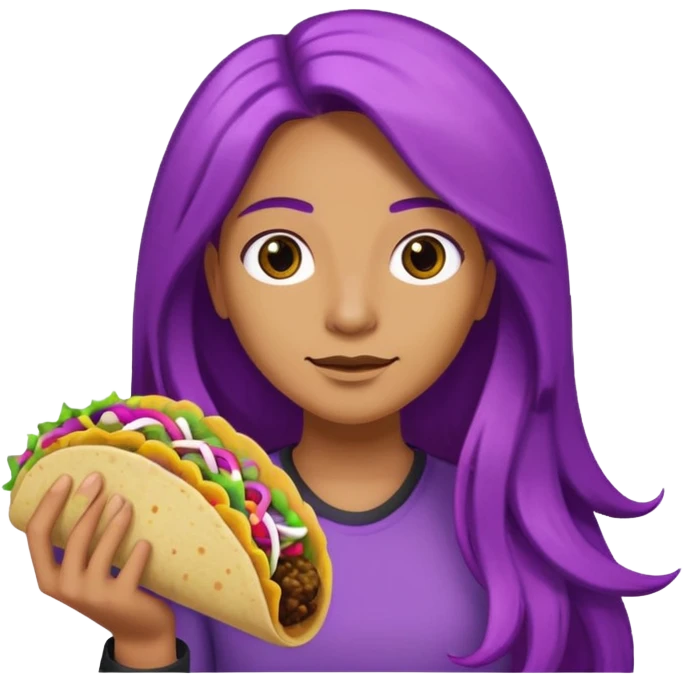 police holding taco with purple long hair emoji