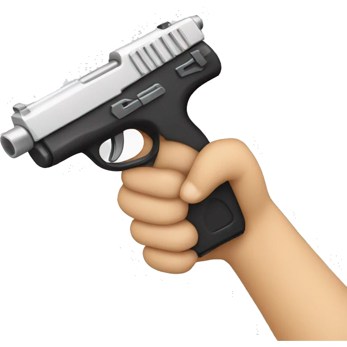white hand holding toy pistol emoji