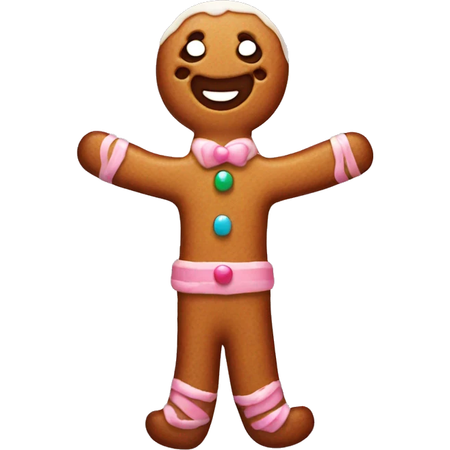 Pastel gingerbread man emoji
