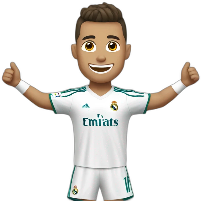 ronaldo celebrating in a real madrid kit emoji
