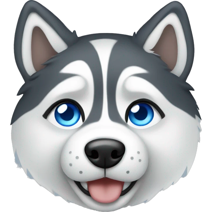 husky with blue eyes  emoji