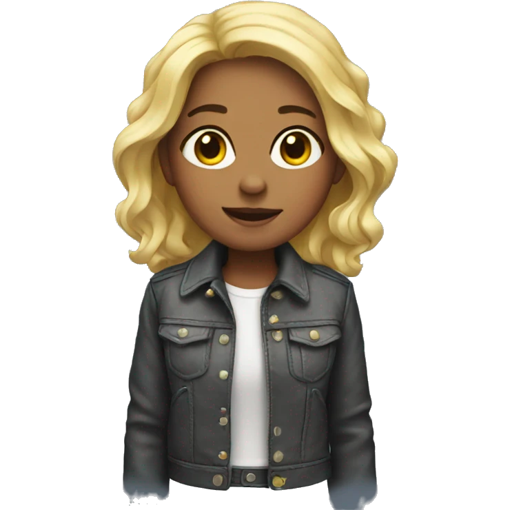 Girl with jacket emoji