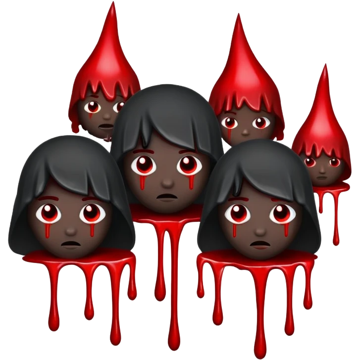 Generate a emoji with a plain white background and all capitalized black colored words  that say BLACK DISCIPLES with the bottom letters very bottoms dripping down like blood that start out black but turn red halfway down the black drips all of them emoji