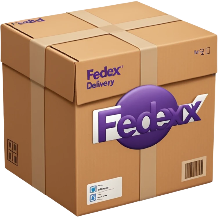 FedEx delivery parcel emoji