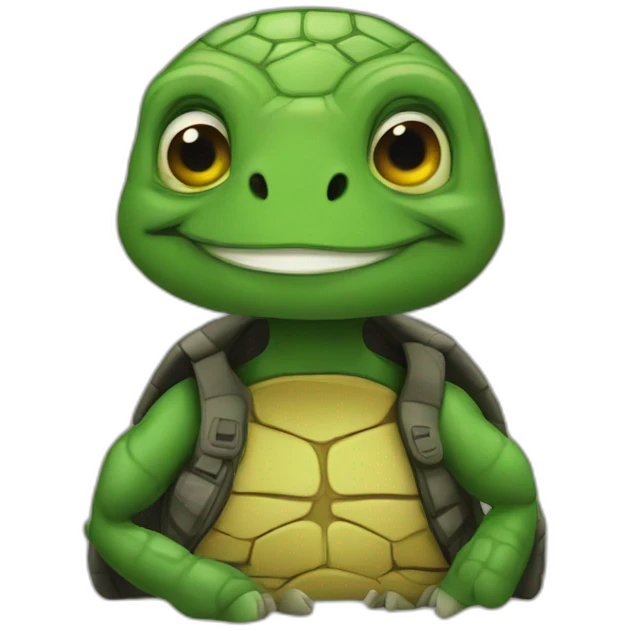 Turtle hacker  emoji