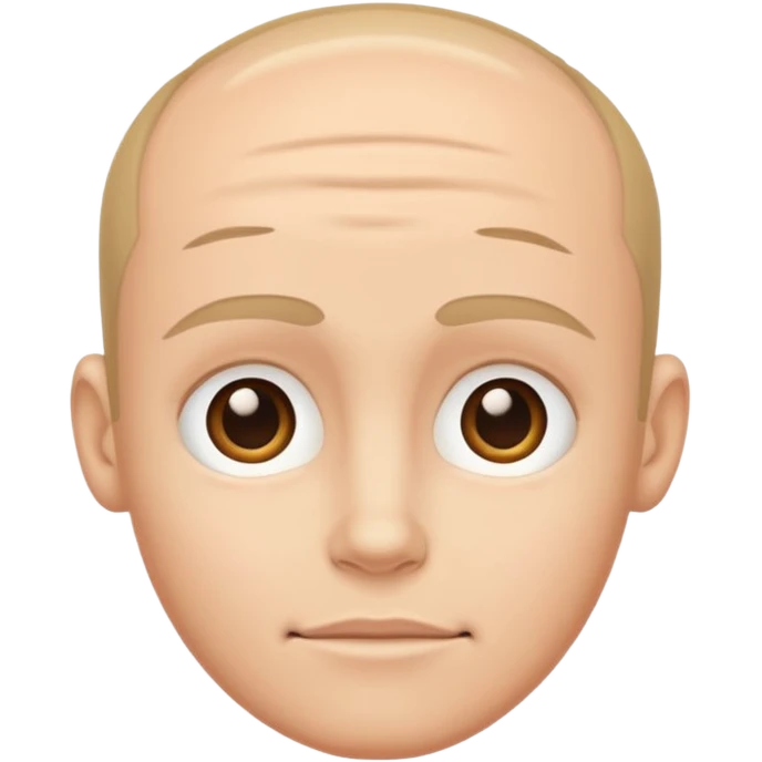 emoji of a human forehead only, showing the area between eyebrows and hairline, simple cartoon style emoji