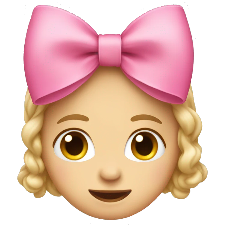 A pink bow emoji