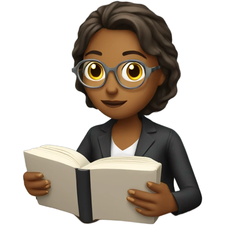 A woman reading the holy bible while having coffe emoji