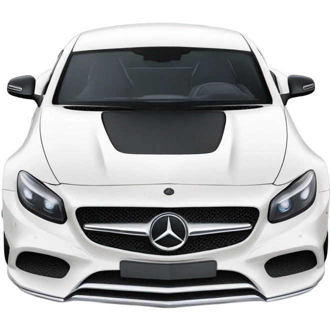 White Mercedes Benz amg emoji