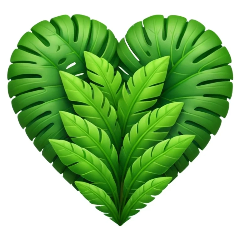 rainforest themed heart emoji