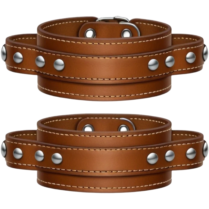 Leather wrist cuffs emoji