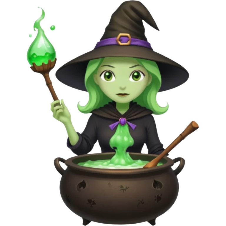green witch cooking potion emoji