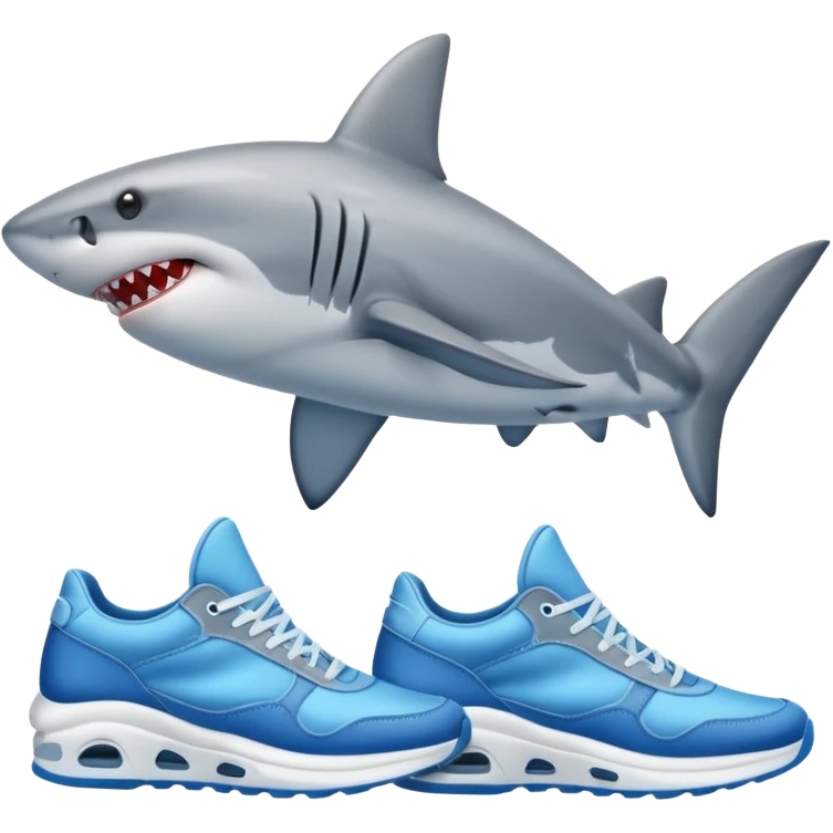 tiburon con zapatillas  emoji