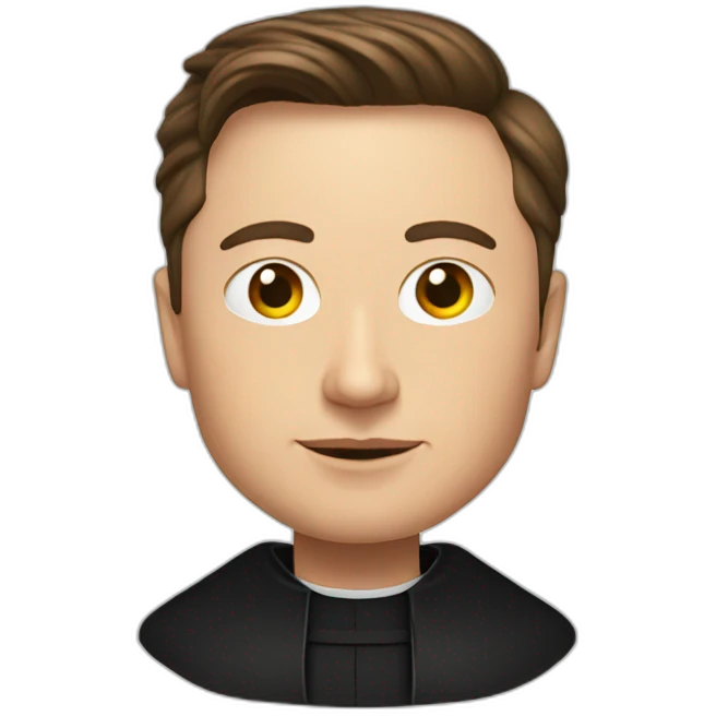 Elon Musk as a priest emoji