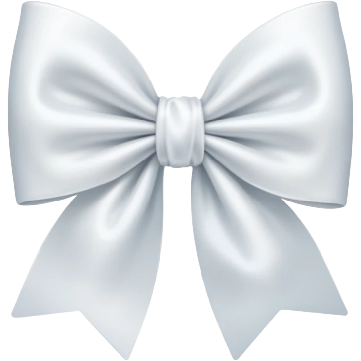 Blur white bow emoji