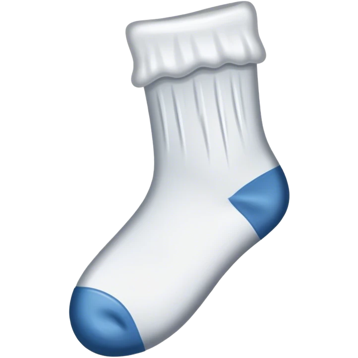 A wet and dirty white sock emoji