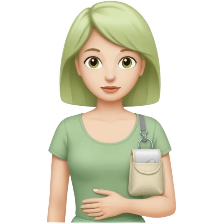  a woman, mid 60, wearing an ostomy bag emoji