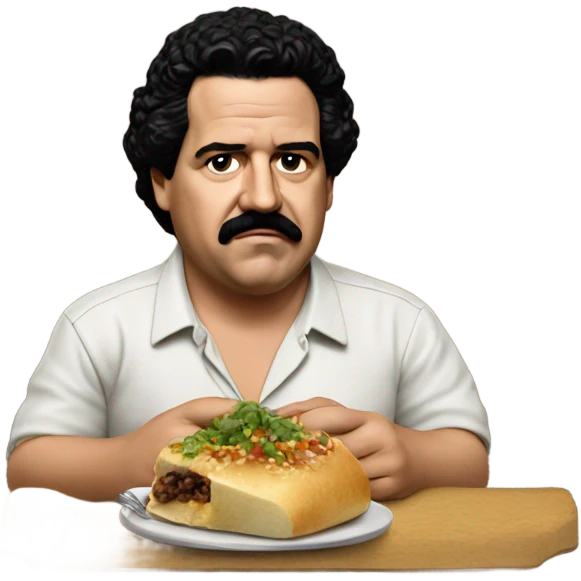 Pablo Escobar eating  emoji