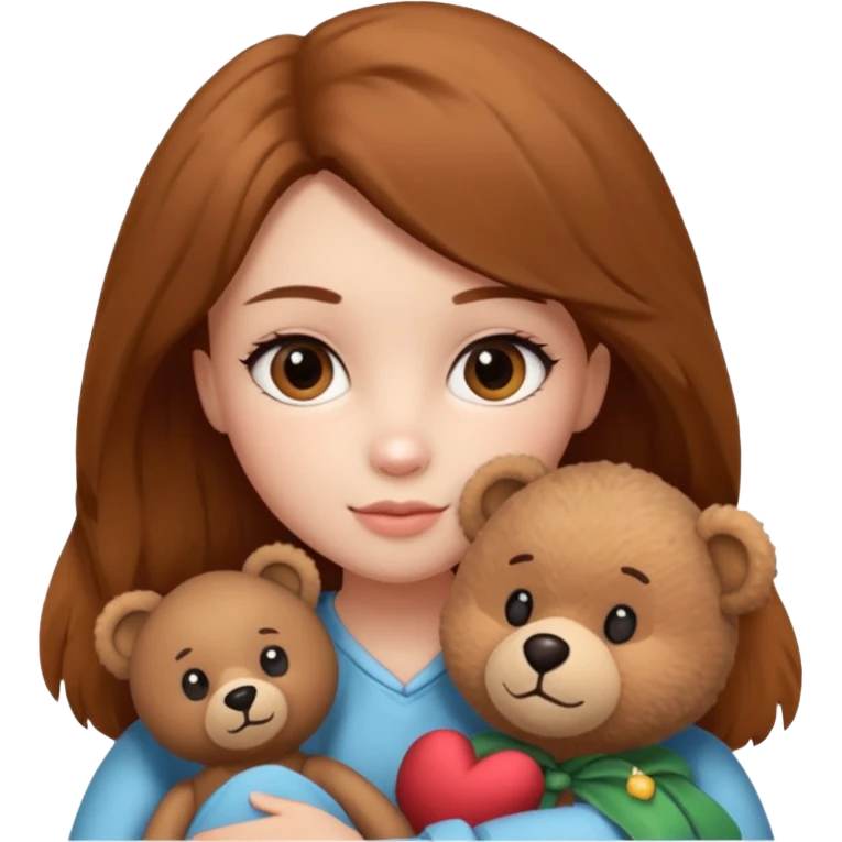 girl with single teddy bear emoji
