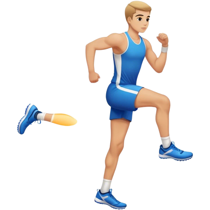 athlete high-knee warm-up emoji