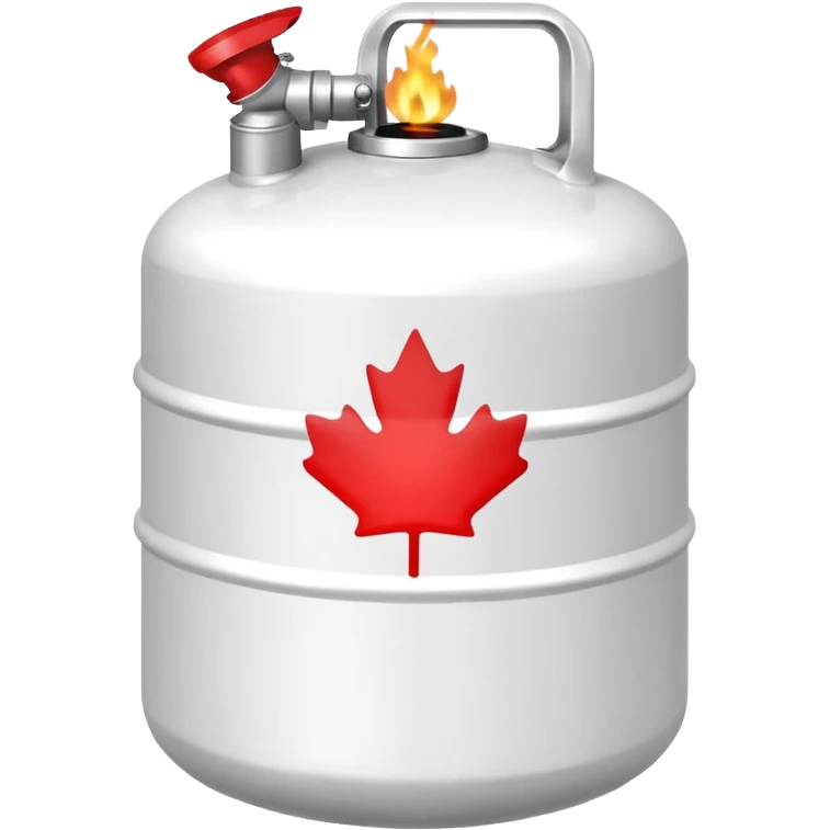Create a size 420 propane tank emoji that is white with a red lid  emoji