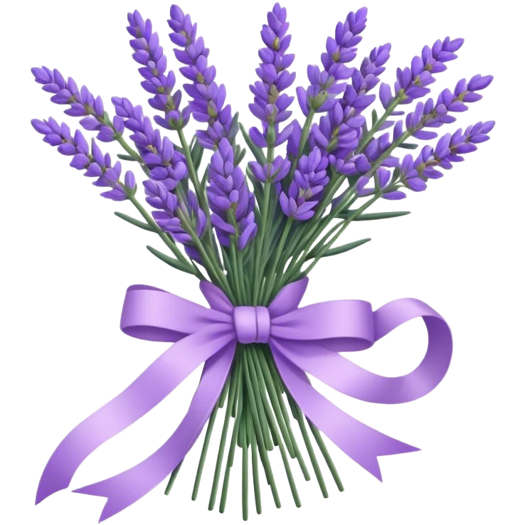 aesthetic bundle of lavendar tied with ribbon emoji